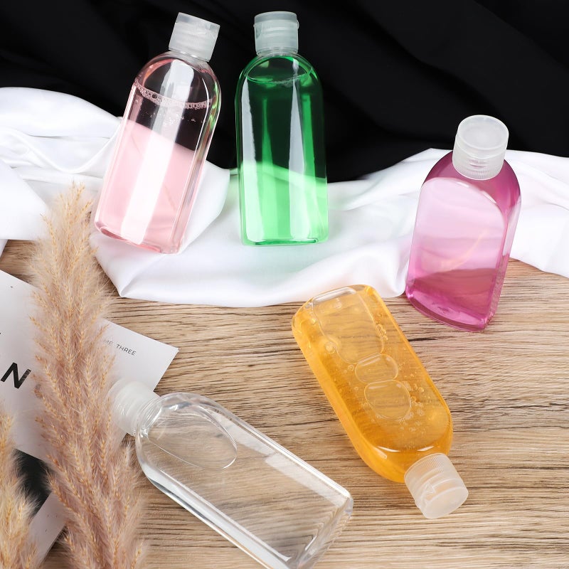 CRAFTISAN 5 Pack 3.4 oz Clear Travel Bottles Kit for Toiletries  TSA Approved Travel Size Portable Refillable Containers Leak Proof Travel Accessories Essentials Set for Shampoo Conditioner Lotion - Image 4